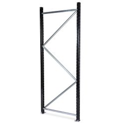 Gavel till lagerhylla H2500 x D1000 mm. RAL9005 Jet black - Gavlar