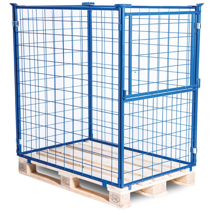 Pallram H0800 mm. Blå lack. Lucka på kortsida - 